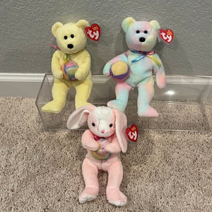 Ty Beanie Babies - Easter Egg Bears and Bunny Rabbits - Eggs 2006, Eggerton, Eggbeart (Your Choice)