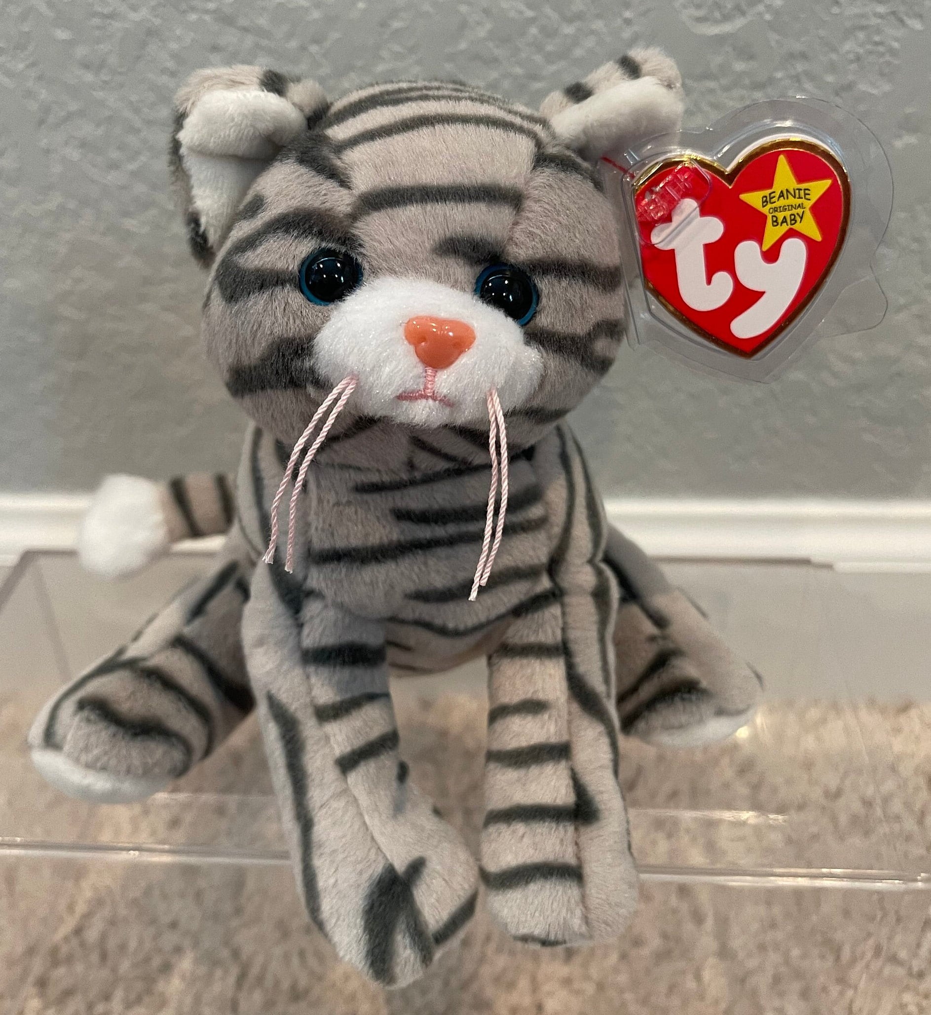 Ty Beanie Babies - Silver II (gray Tabby Cat) - 30th