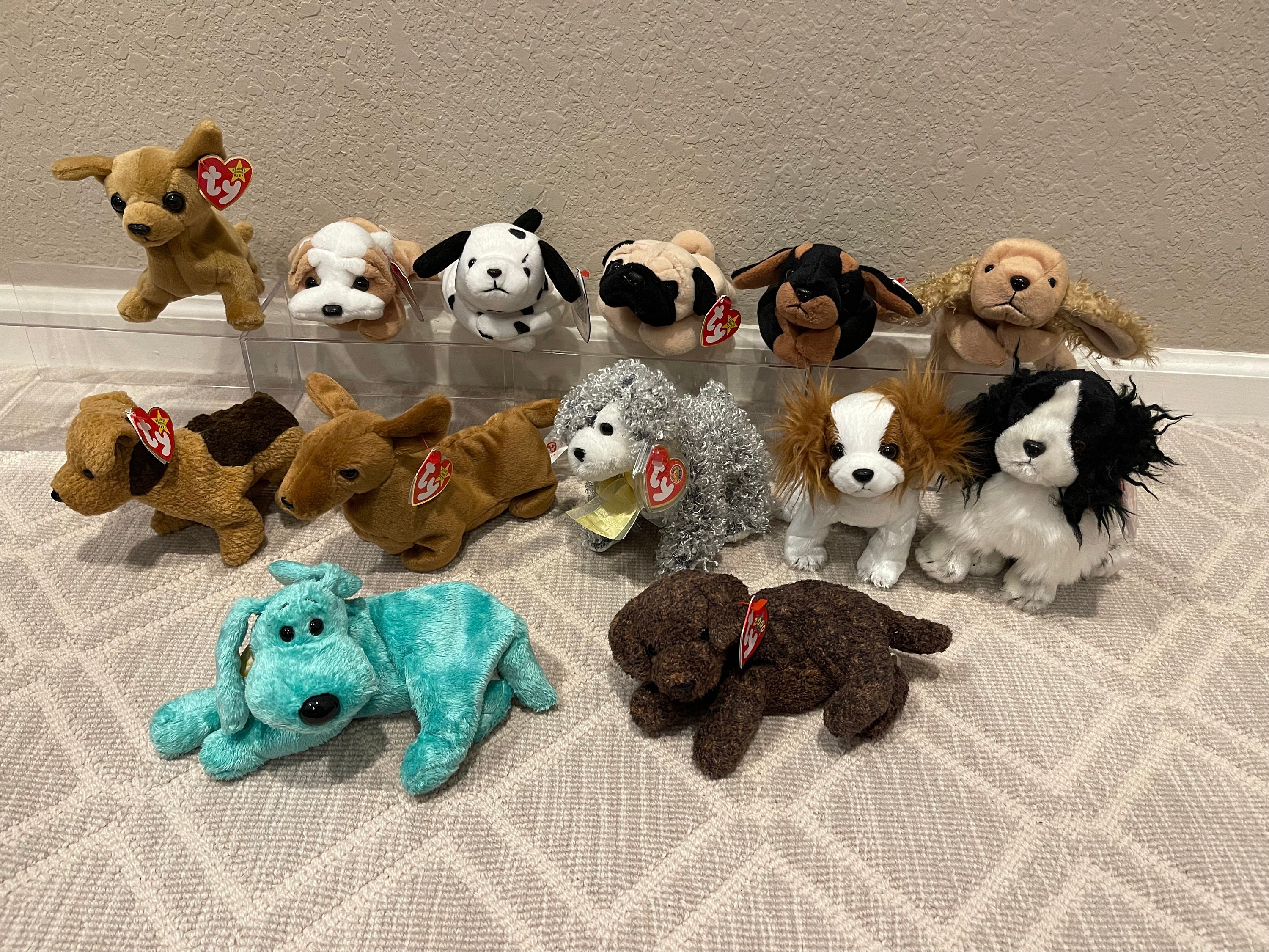 CLEARANCE!! Ty Beanie Babies - Dogs - Frolic, Regal, Diddley