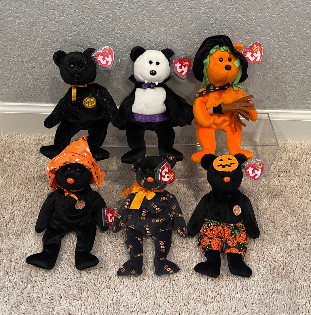 Ty Beanie Babies Halloween Bears Scares Spells Count Etsy