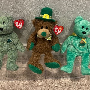 Ty Beanie Babies - St. Patrick&#39;s Day Bears - Patty O&#39;Lucky, Shamrock, Killarney (Your Choice)
