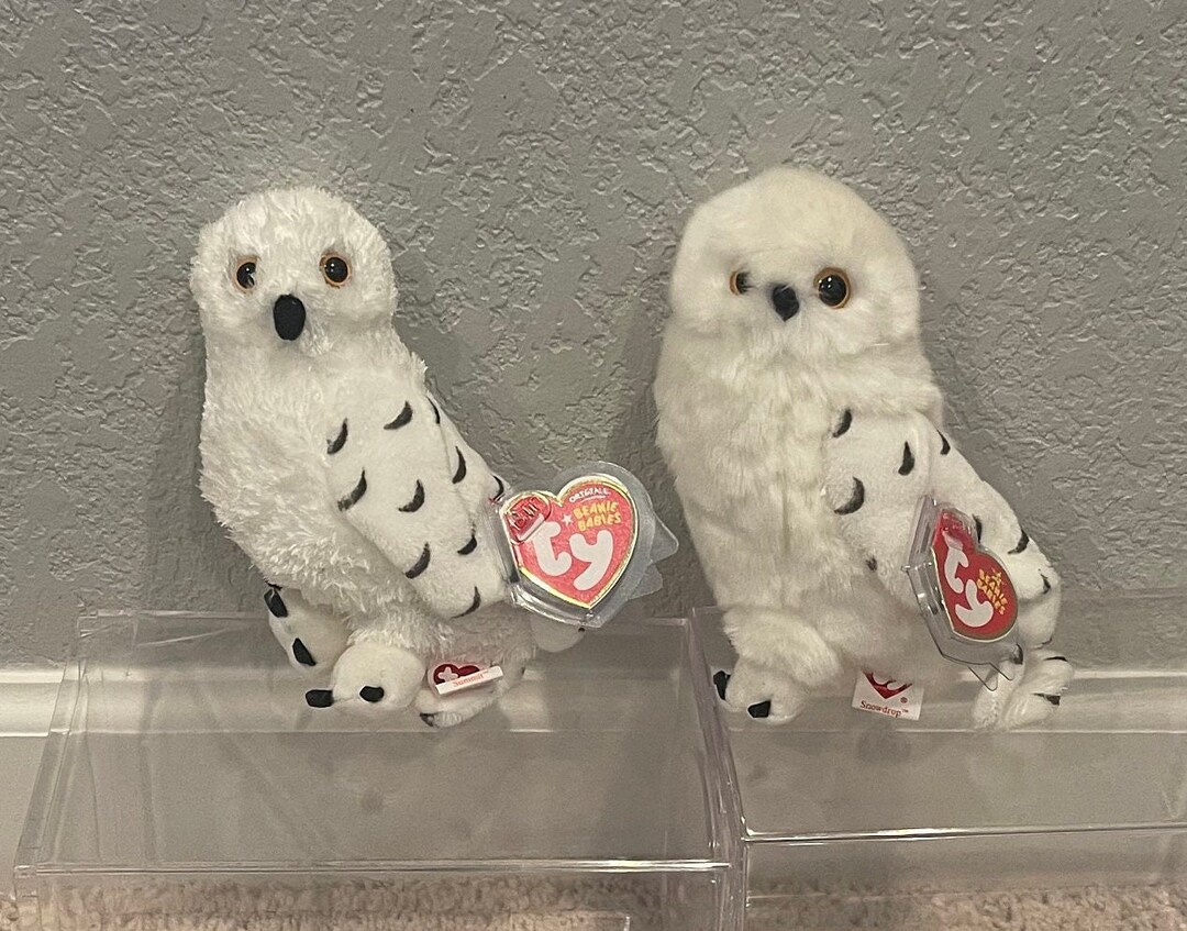 Ty Beanie Babies Majestic and Wise Snowy Owls Summit and