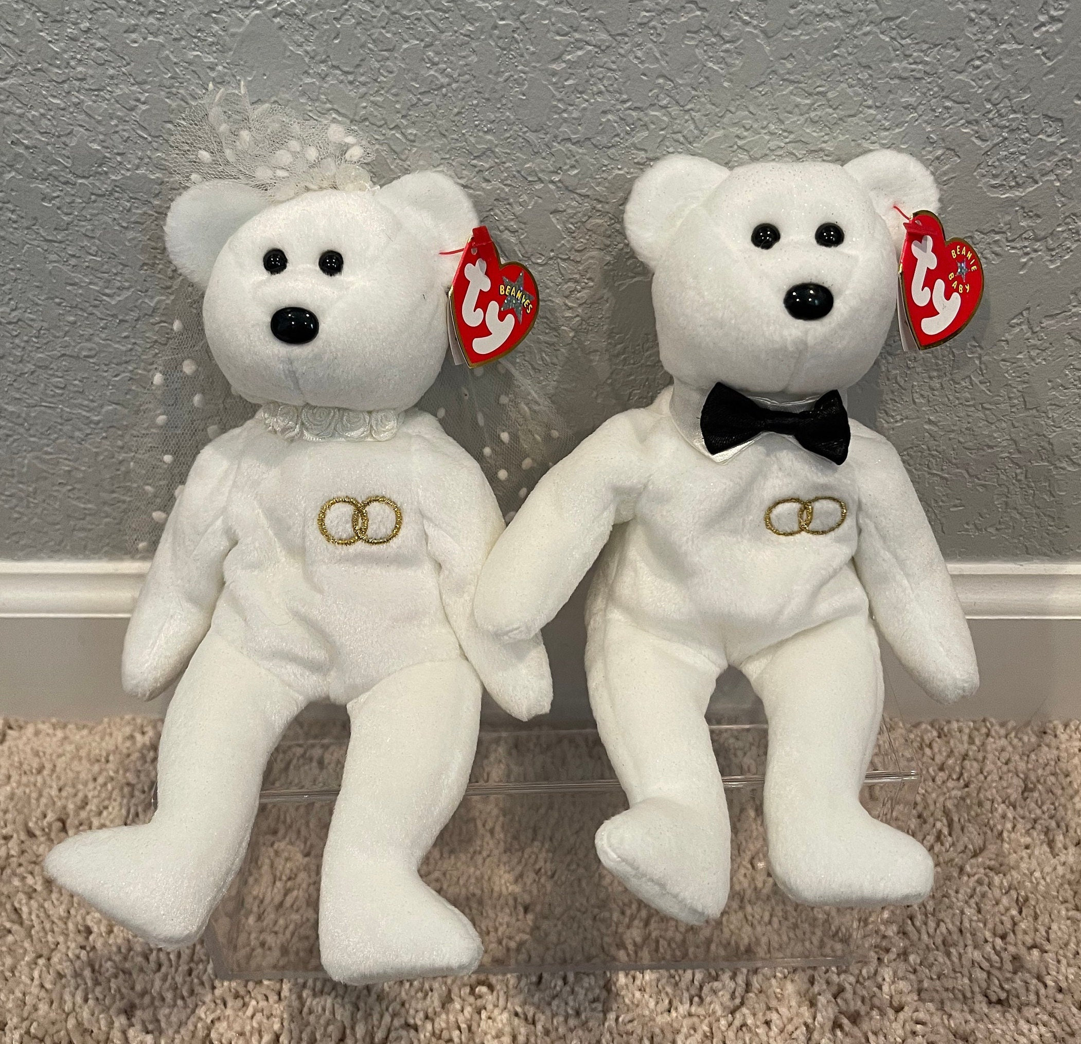 Ty Beanie Babies - Mr. & Mrs. (Wedding Bears)