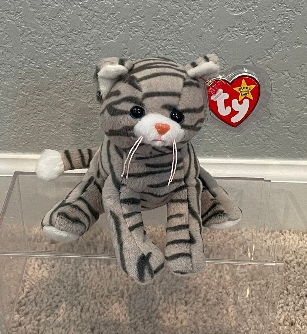 Grey Beanie Baby Kitty TY Beanie Baby Frisco The Grey Cat