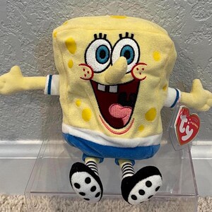 Ty Beanie Baby – MuscleBob BuffPants Spongebob Plüschfigur, Superweich & Kuschelig