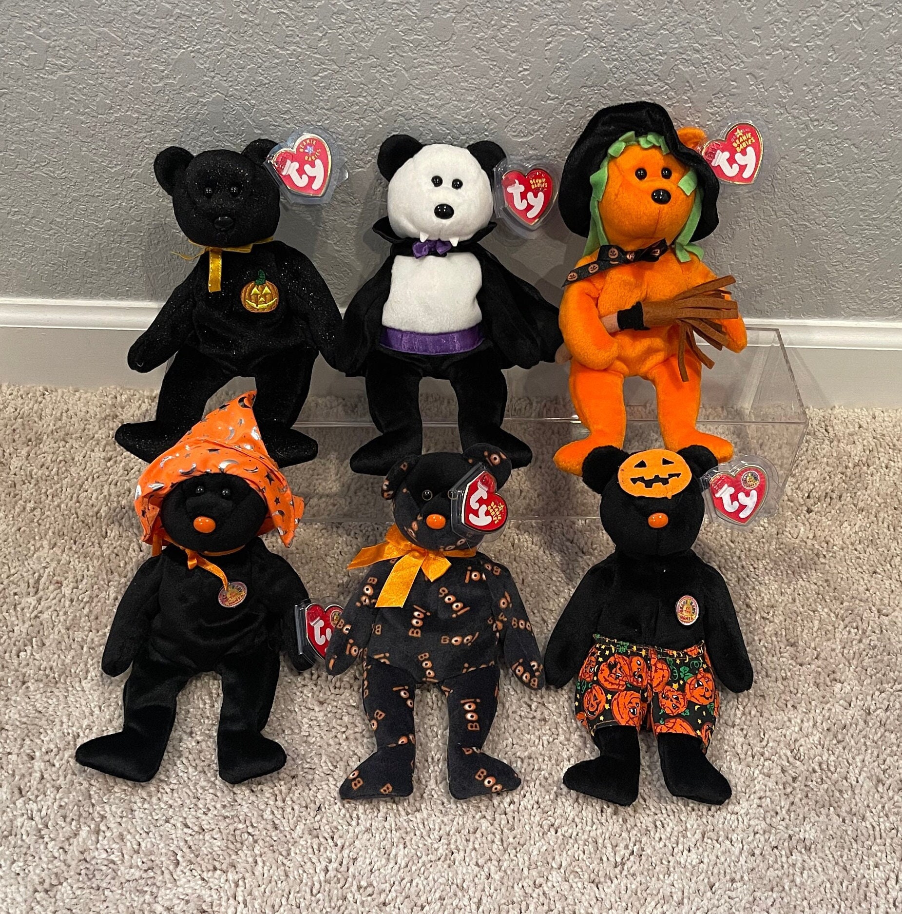 Ty Beanie Babies Halloween Bears Scares Spells Count