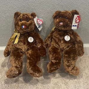 Ty Beanie Buddy (Large) - Champion - United States and France - FIFA Soccer Bear (14&quot;) - Your Choice