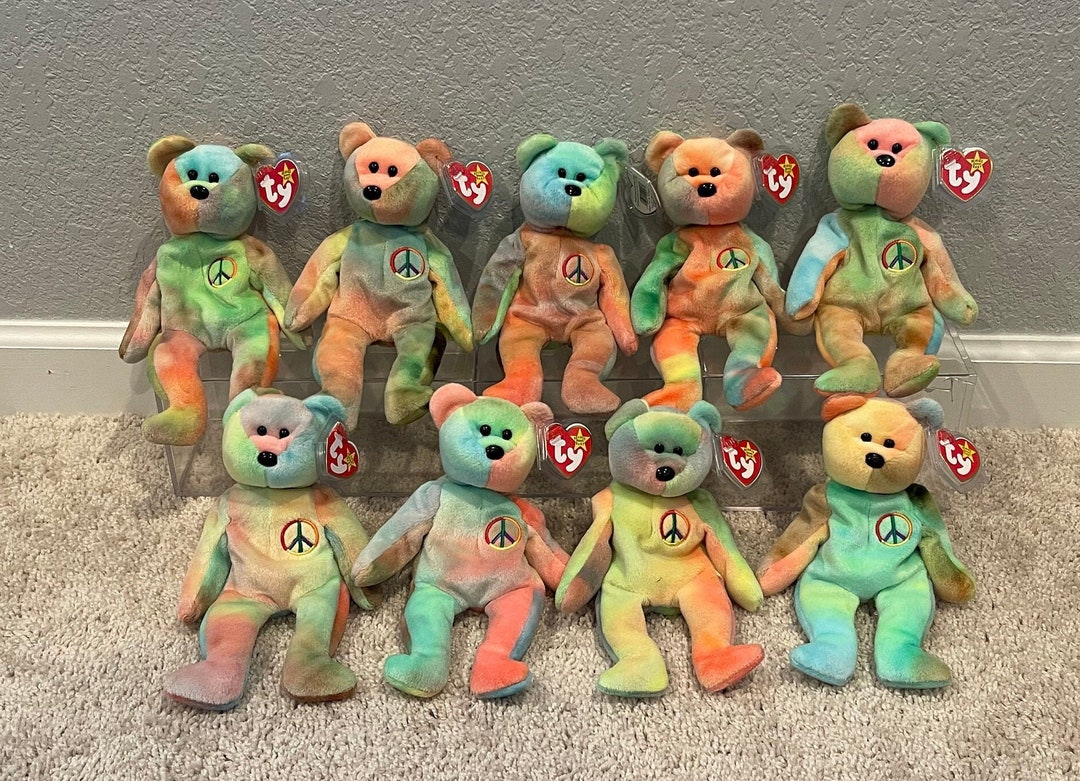 Ty Beanie Babies - Peace - Tie-dye Bears (your Choice) - Etsy
