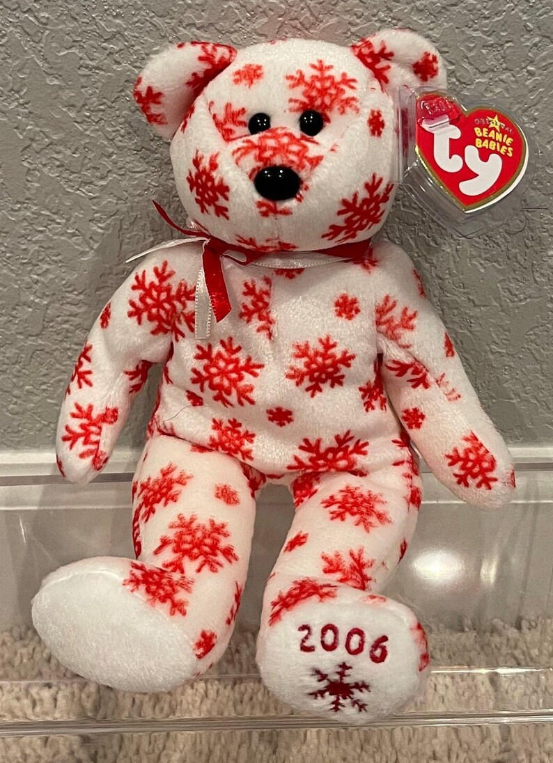 Ty Beanie Babies Christmas Bears Flaky Snowbelles Etsy