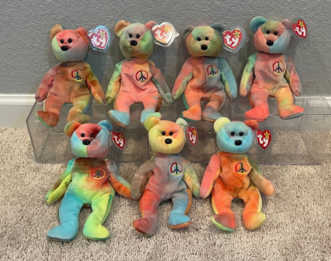 Ty Beanie Babies - Peace - Tie-dye Bears (your Choice) - Etsy