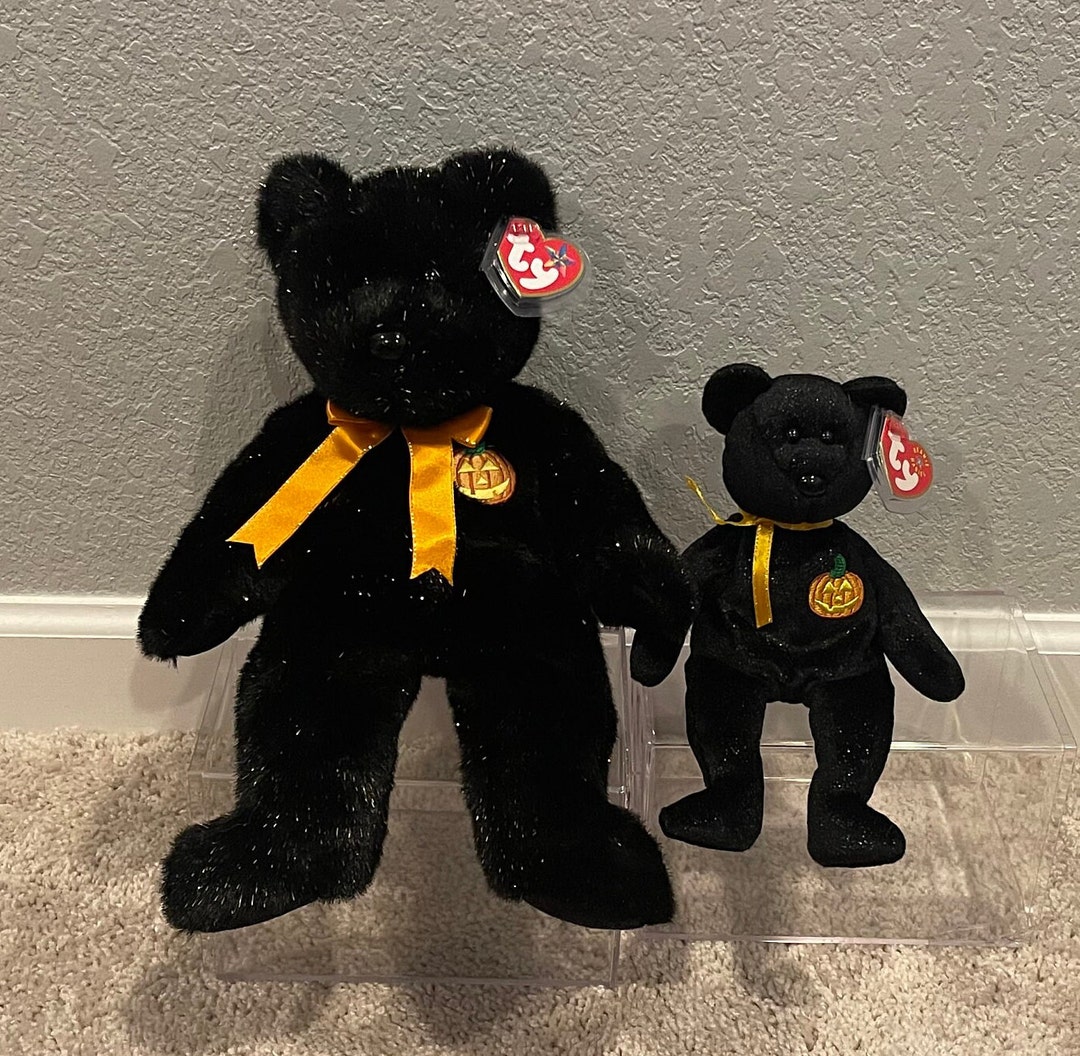 Ty Beanie Baby & Beanie Buddy large Haunt Black Sparkly Etsy