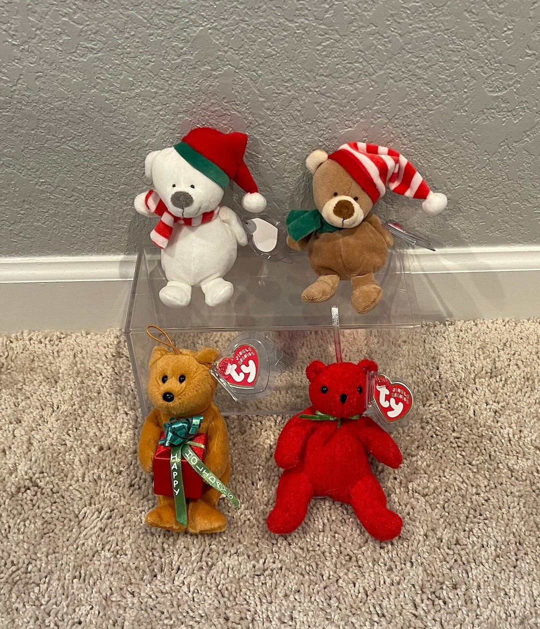 Ty Beanie Babies Christmas Jingle Beanie Ornament Bears Flakes