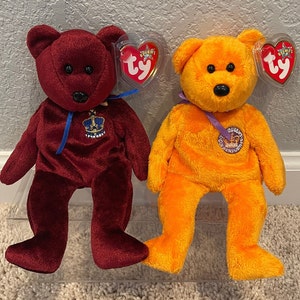 Ty Beanie Babies - Celebrations Bear (Queen Elizabeth II Golden Jubilee) & Buckingham Bear - Your Choice