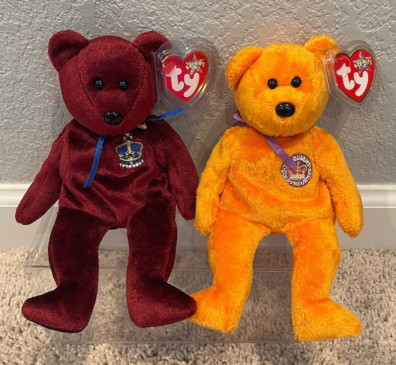 Babies Celebrations Golden Ty Queen Elizabeth Jubilee Beanie Bear Buckingham II & Bear Choice Your