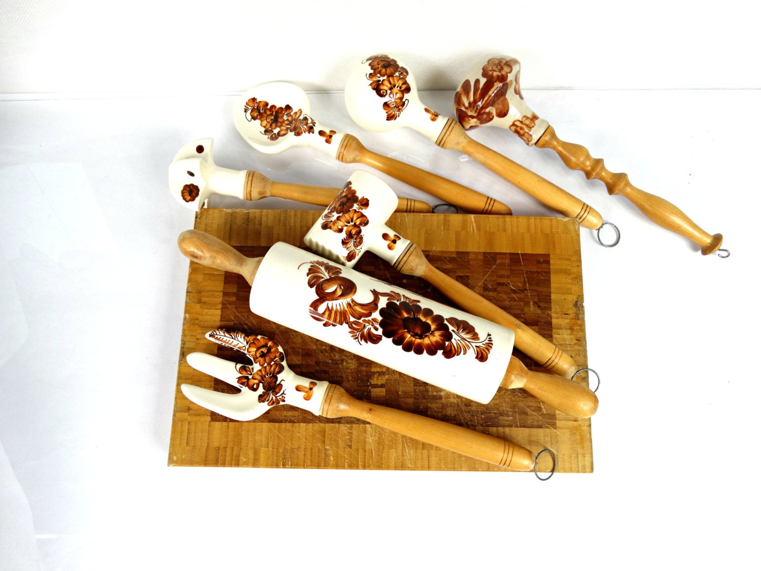 Ceramic Kitchen Set Ceramic Rolling Pin Ceramic Kitchen Etsy