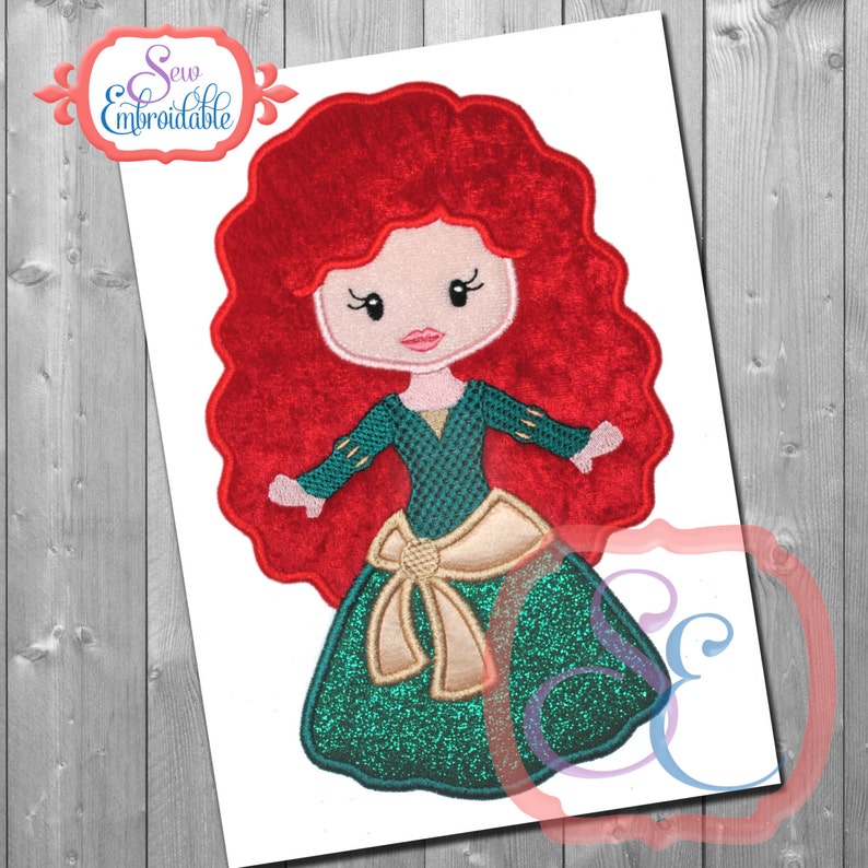 Little Princess 16 Applique Design for Machine Embroidery Etsy