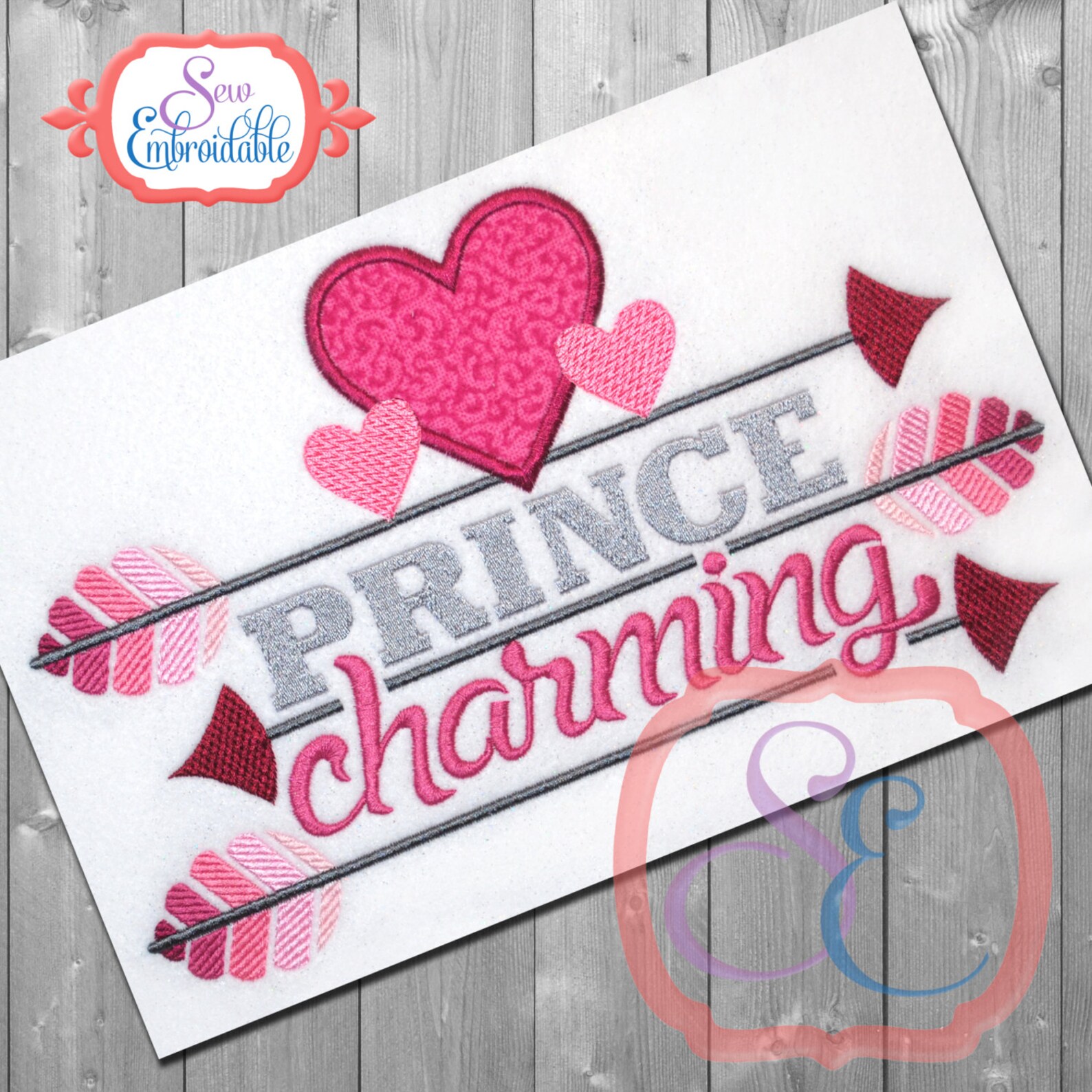 PRINCE CHARMING Arrows Design for Machine Embroidery INSTANT Etsy