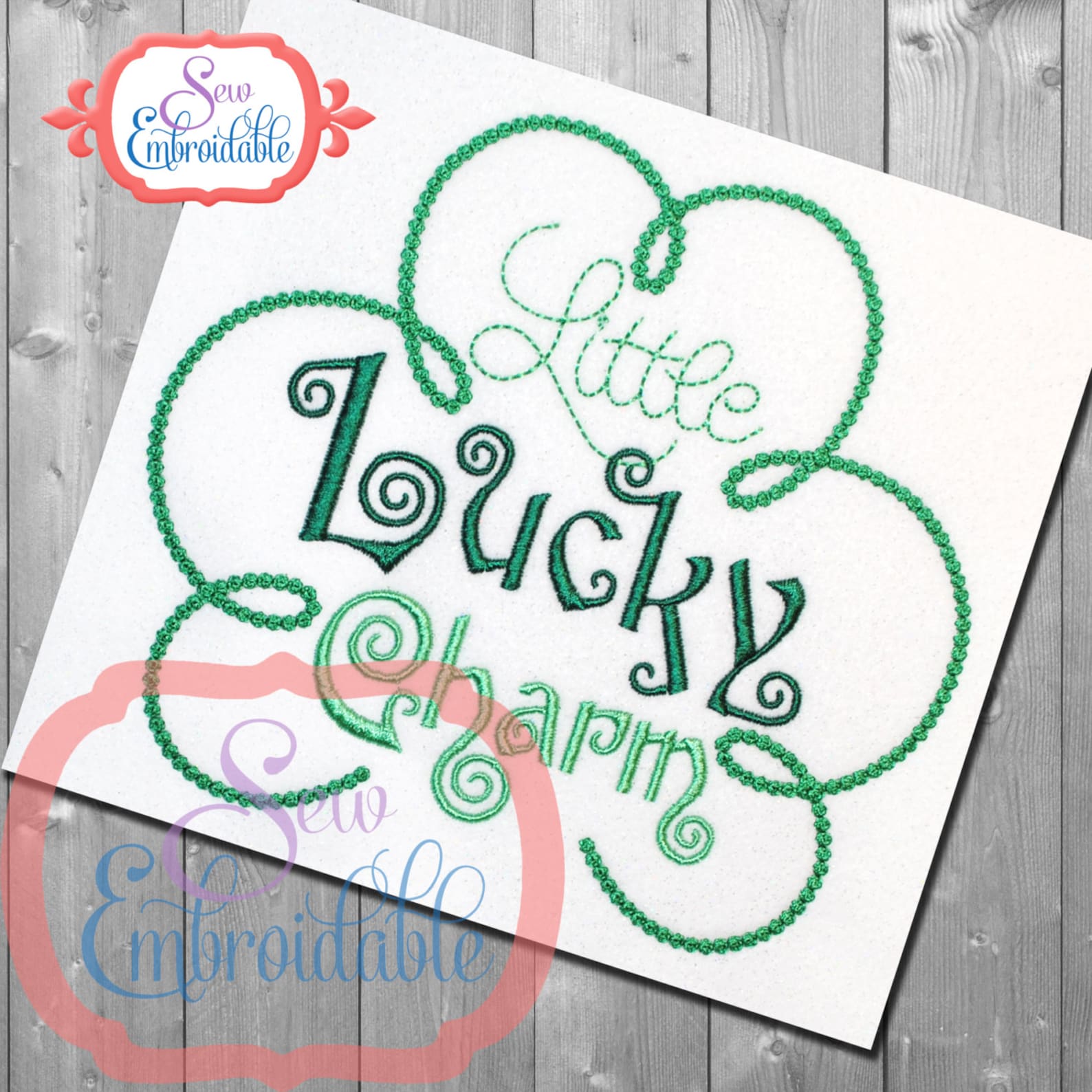 Little LUCKY CHARM Design For Machine Embroidery INSTANT ...