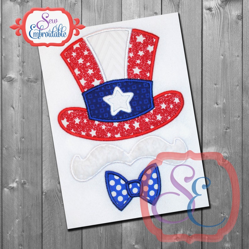 UNCLE SAM Applique Design for Machine Embroidery Etsy