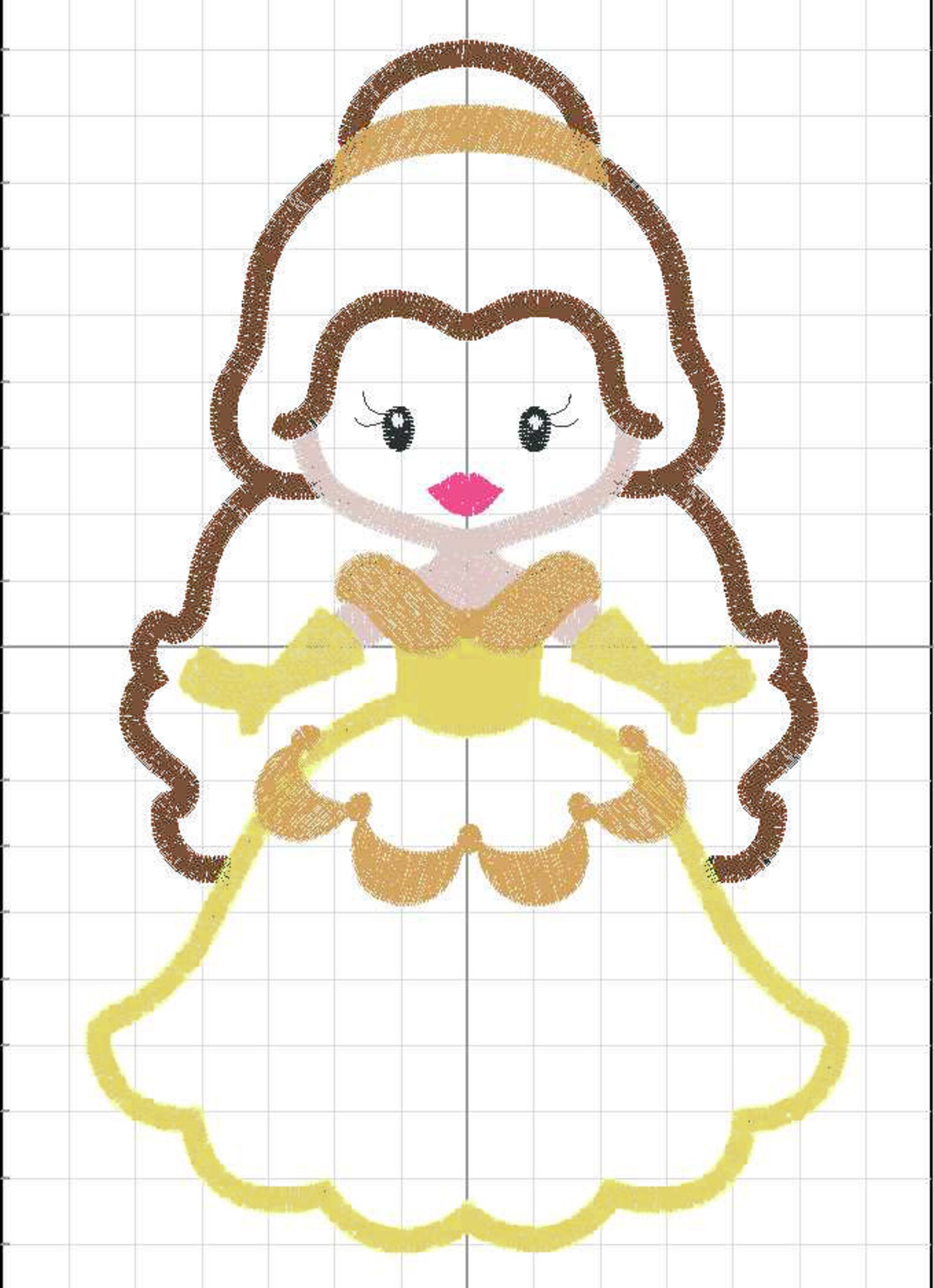 Little Princess 5 Applique Design for Machine Embroidery Etsy