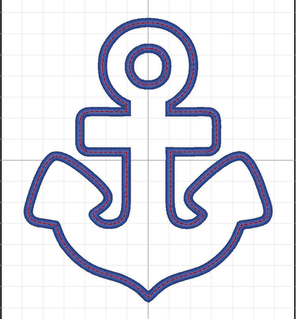 ANCHOR APPLIQUE Design for Machine Embroidery Etsy