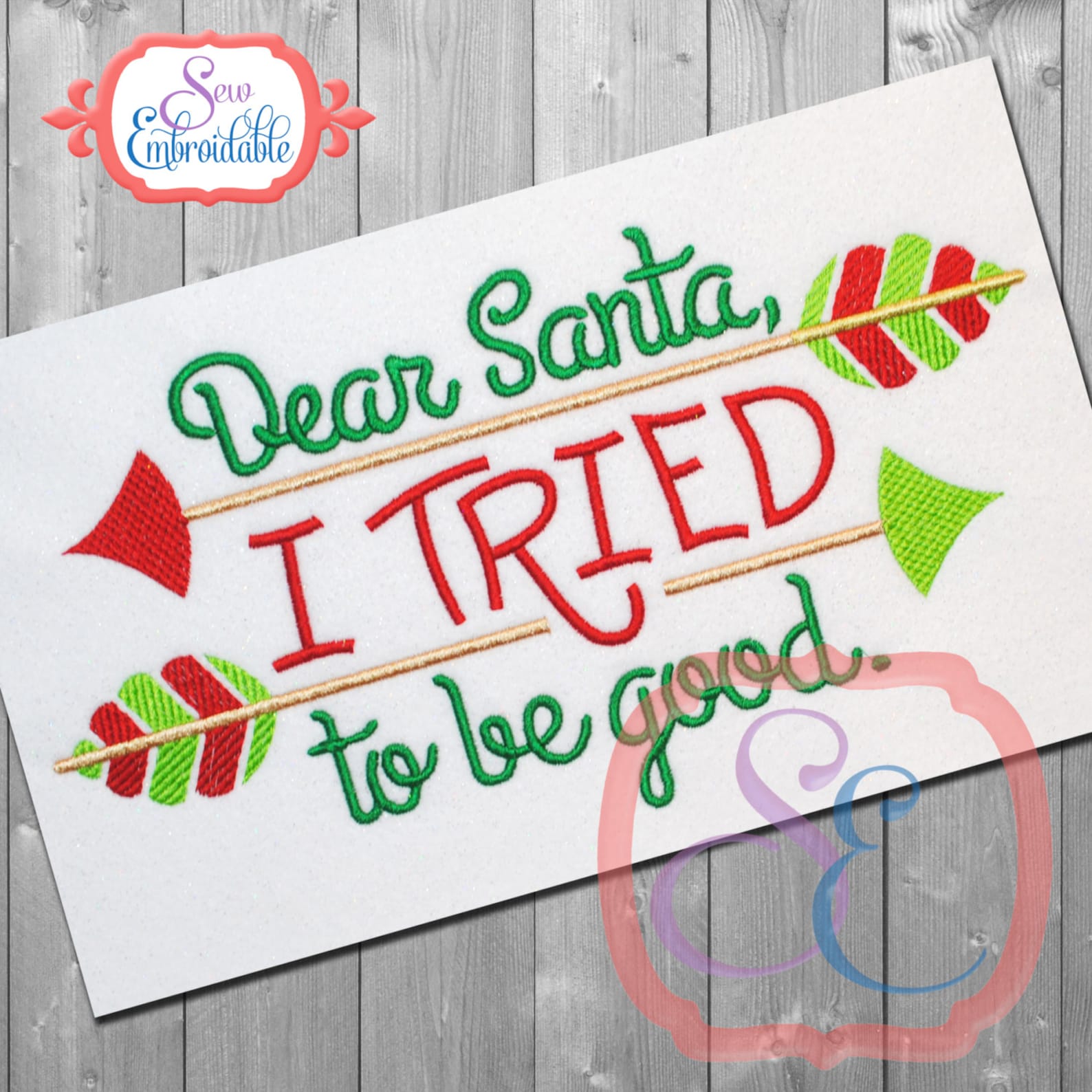 Dear Santa Embroidery Dear Santa Embroidery