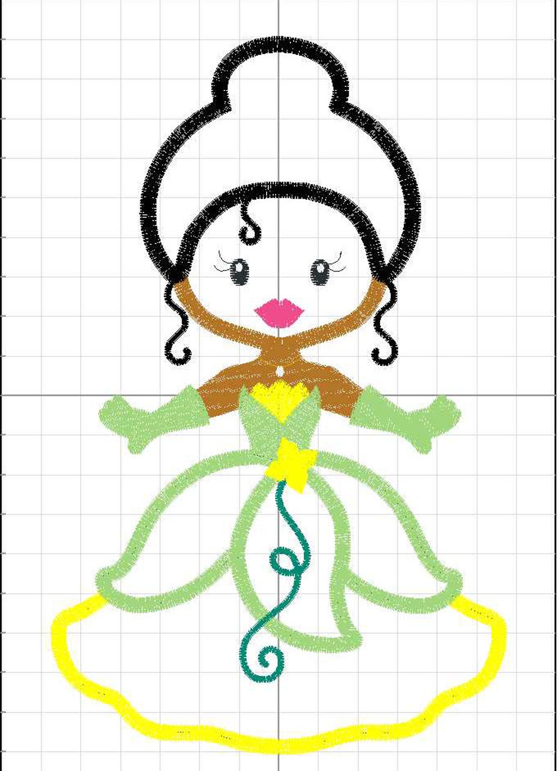 Little Princess 13 Applique Design for Machine Embroidery Etsy