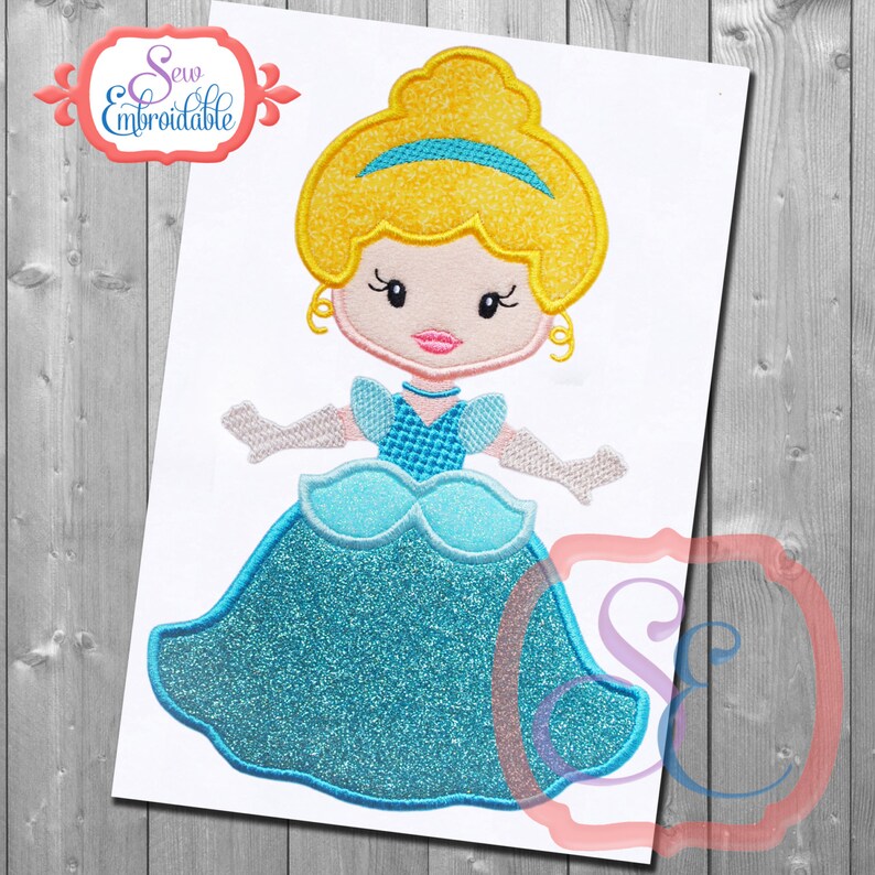 Little Princess 2 Applique Design for Machine Embroidery Etsy