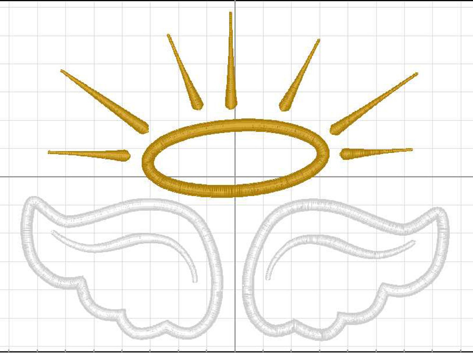 ANGEL WINGS Applique Design for Machine Embroidery INSTANT Etsy