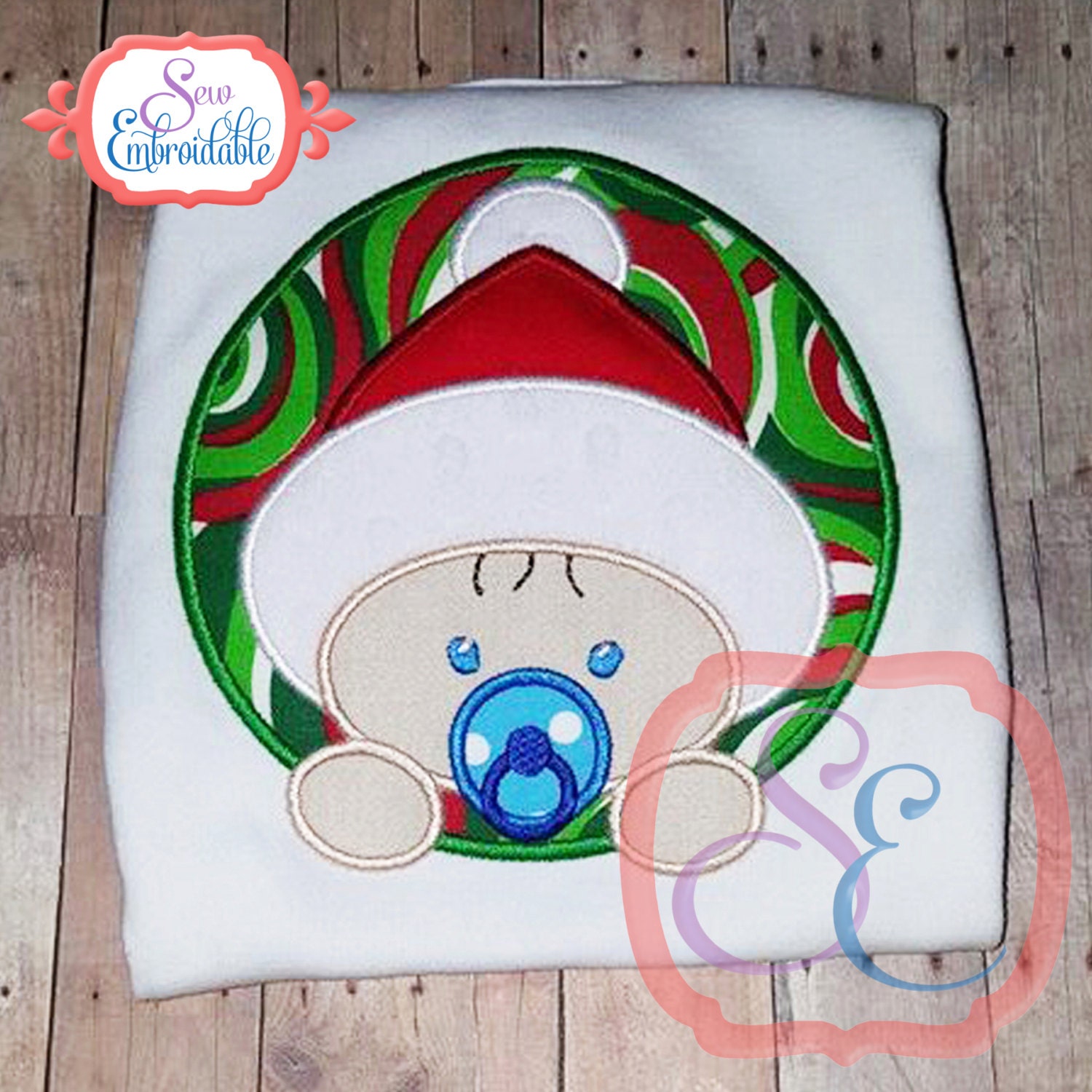 Christmas Baby Boy Applique Design for Machine Embroidery Etsy