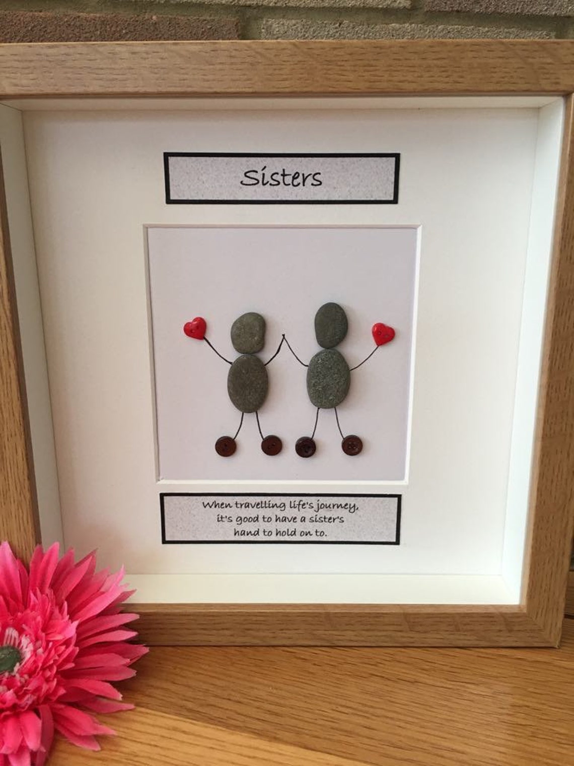 Handmade Pebble Art Friendship Frame Pebble Art Personalised Etsy
