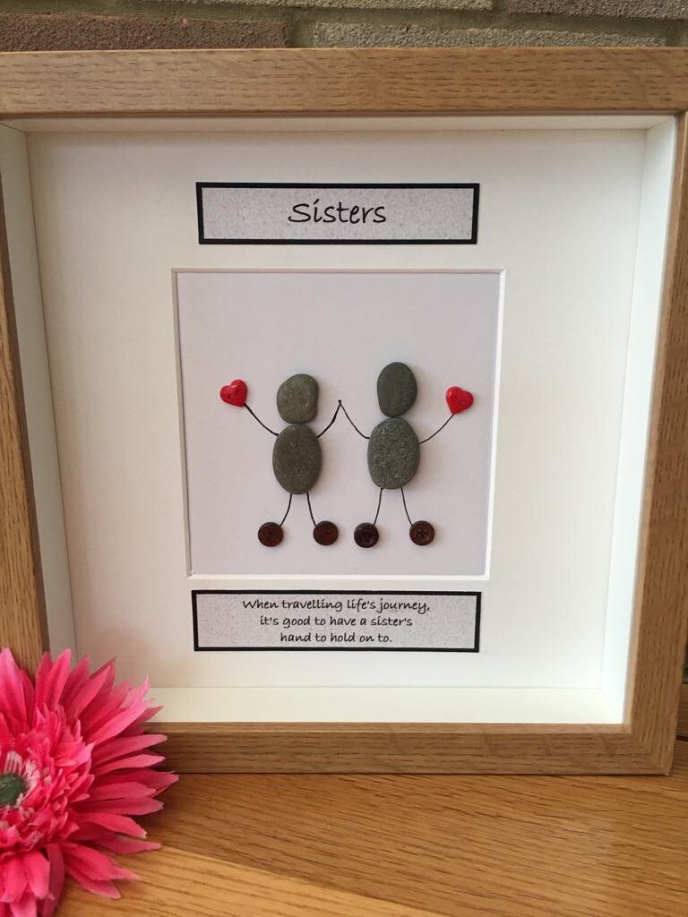 Handmade Pebble Art Friendship Frame Pebble Art Personalised Etsy