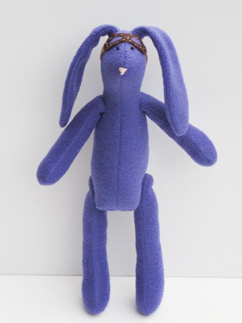 Handmade Bunny Toy Stuffed Bunny Doll Purple Easter Bunny Soft Etsy