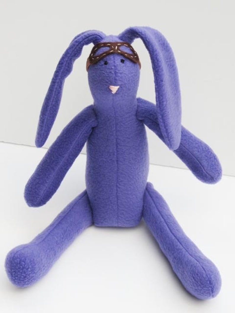 Handmade Bunny Toy Stuffed Bunny Doll Purple Easter Bunny Soft | Etsy