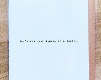 Tinsel In A Tangle | Greeting Card