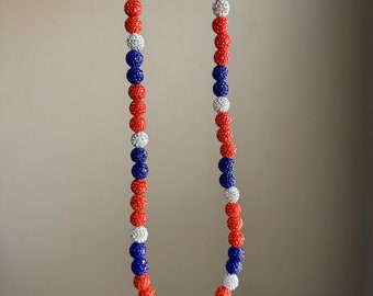Baseball Drip Necklace - Astros