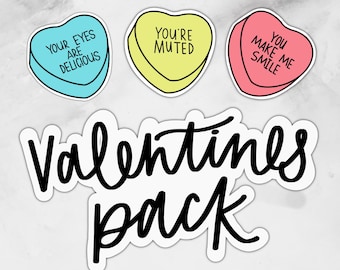 Valentine’s Pack | Conversation Hearts | Stickers