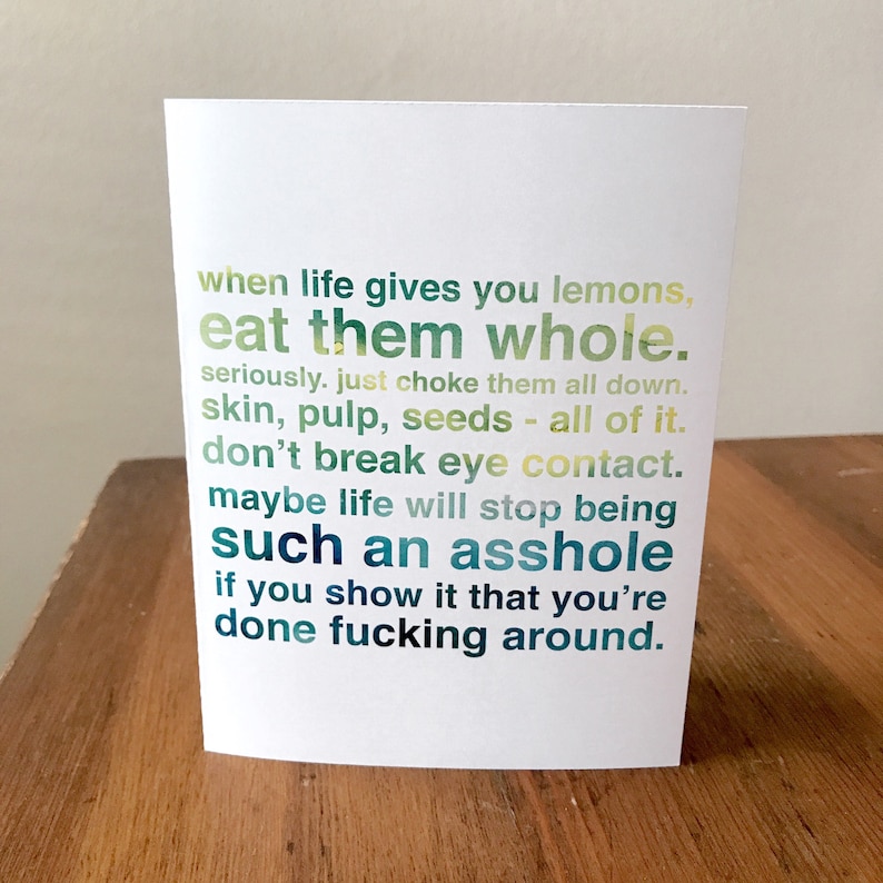 When Life Gives You Lemons | Greeting Card - Etsy