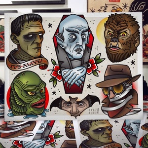 Classic Horror Flash Sheet