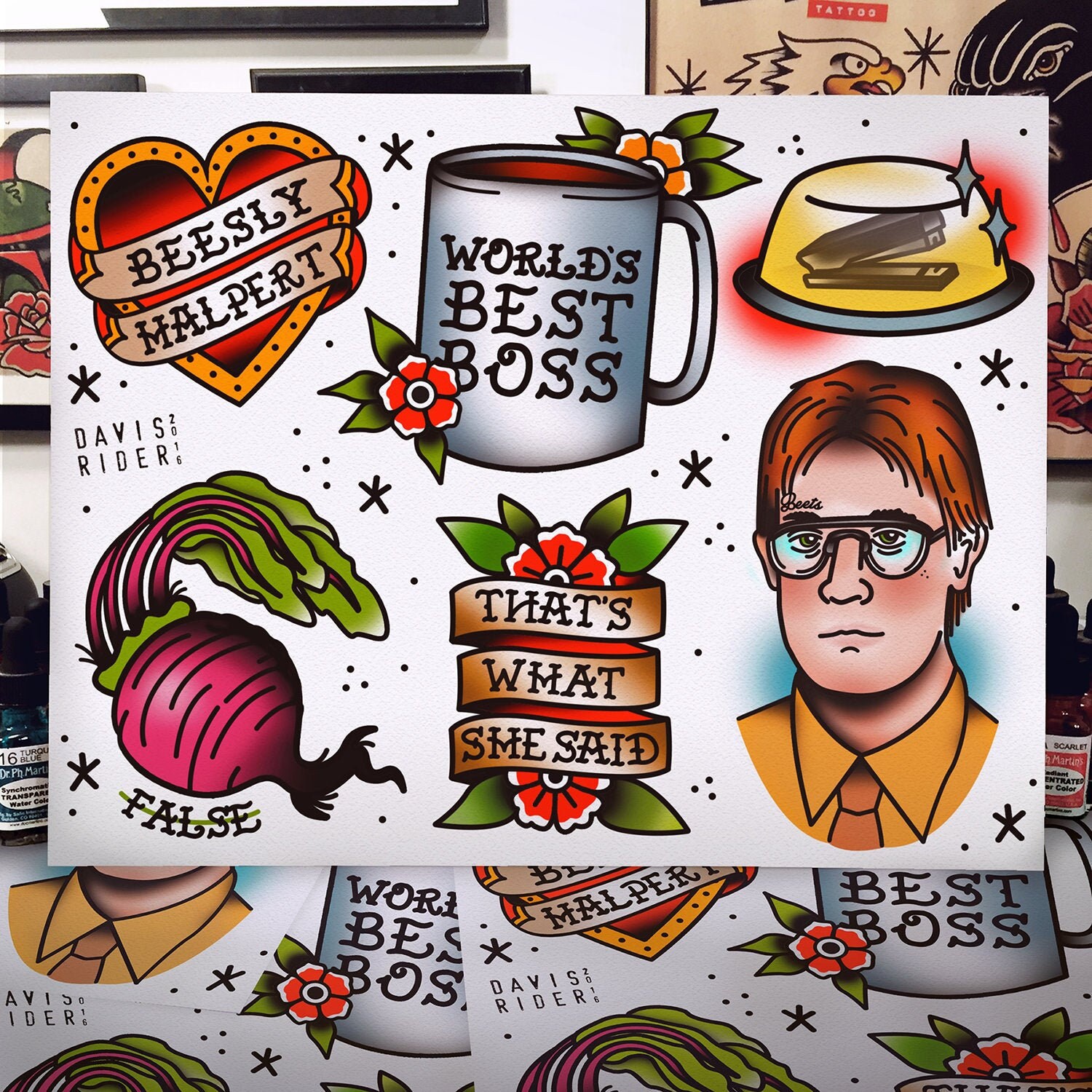 Discover 66+ small dunder mifflin the office tattoos best in.cdgdbentre