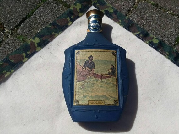 1968 Jim Beam Collectible Liquor Bottle Herring Fishing Etsy