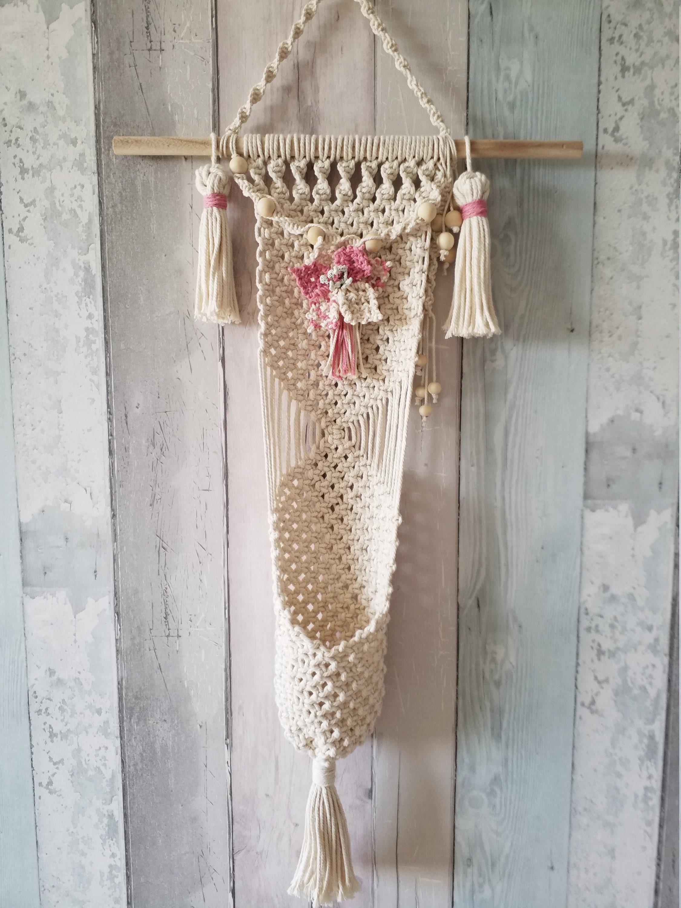 Suspension Murale, Suspension en Macrame, Plante, Création Unique, Support Plante,