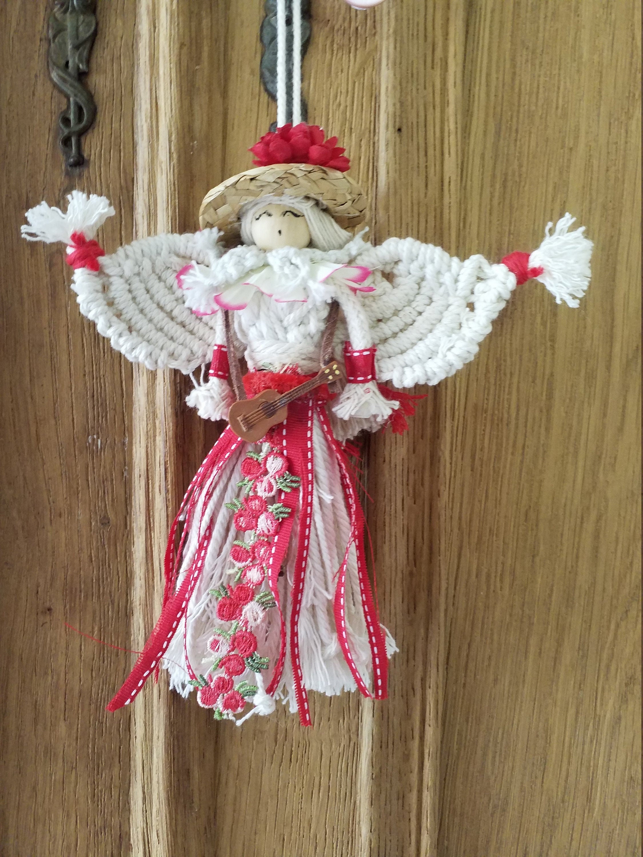 Suspension Ange, Suspension en Macrame Fée, Cadeau Fête Des Mères, Feerique, Bohème, Shabby Chic