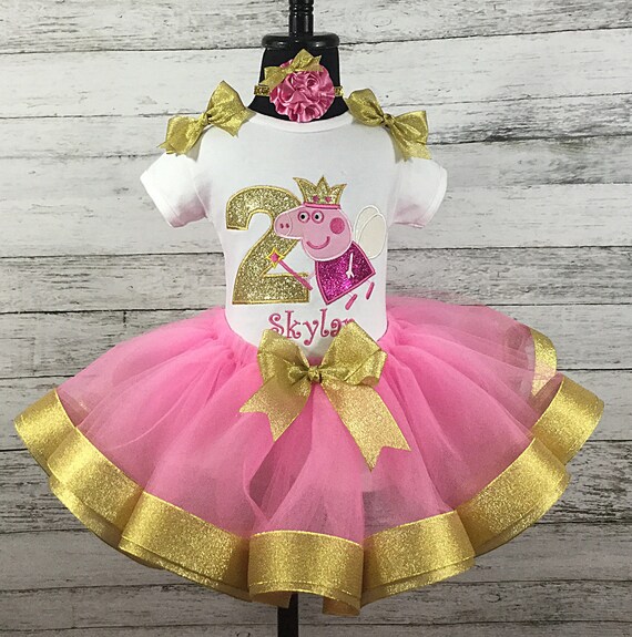 peppa pig birthday tutu set