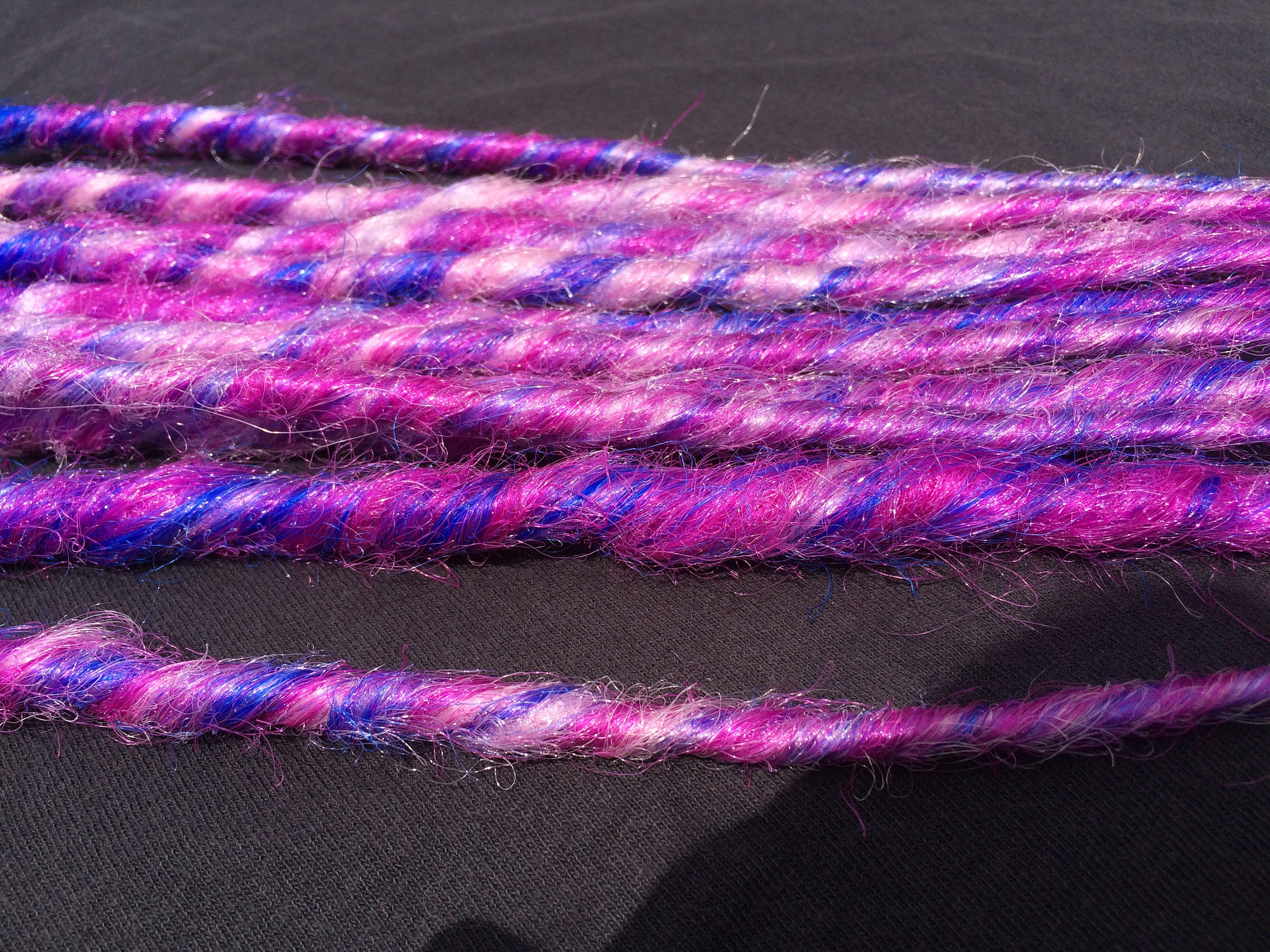 READY To SHIP Synthetic Dreads 5 Double Ended DE Natural Twisted Blue ...