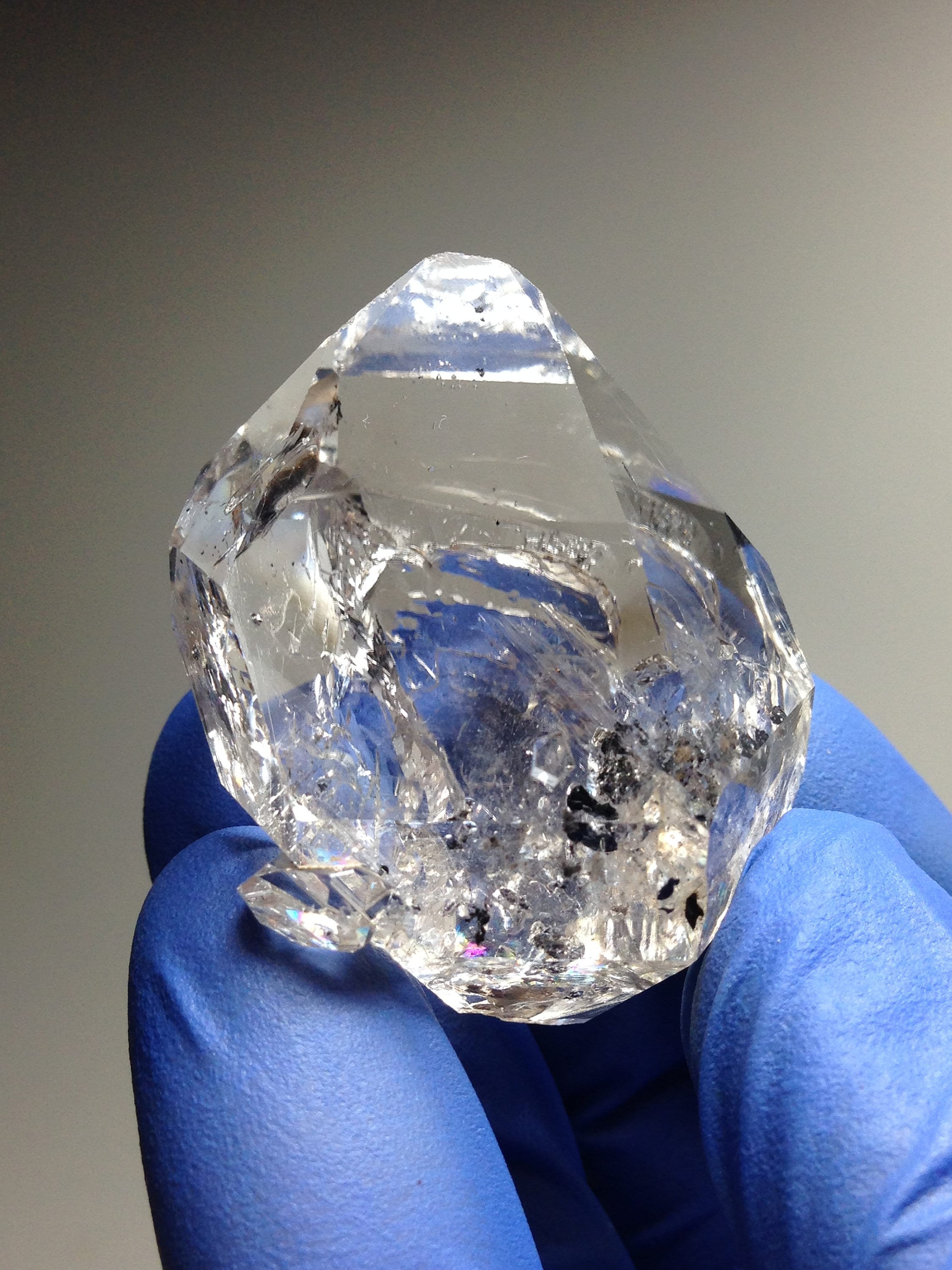 Herkimer Diamond Starbrary Master Crystal w/ Fantasy Reclections Etched Key Trigon Chamber