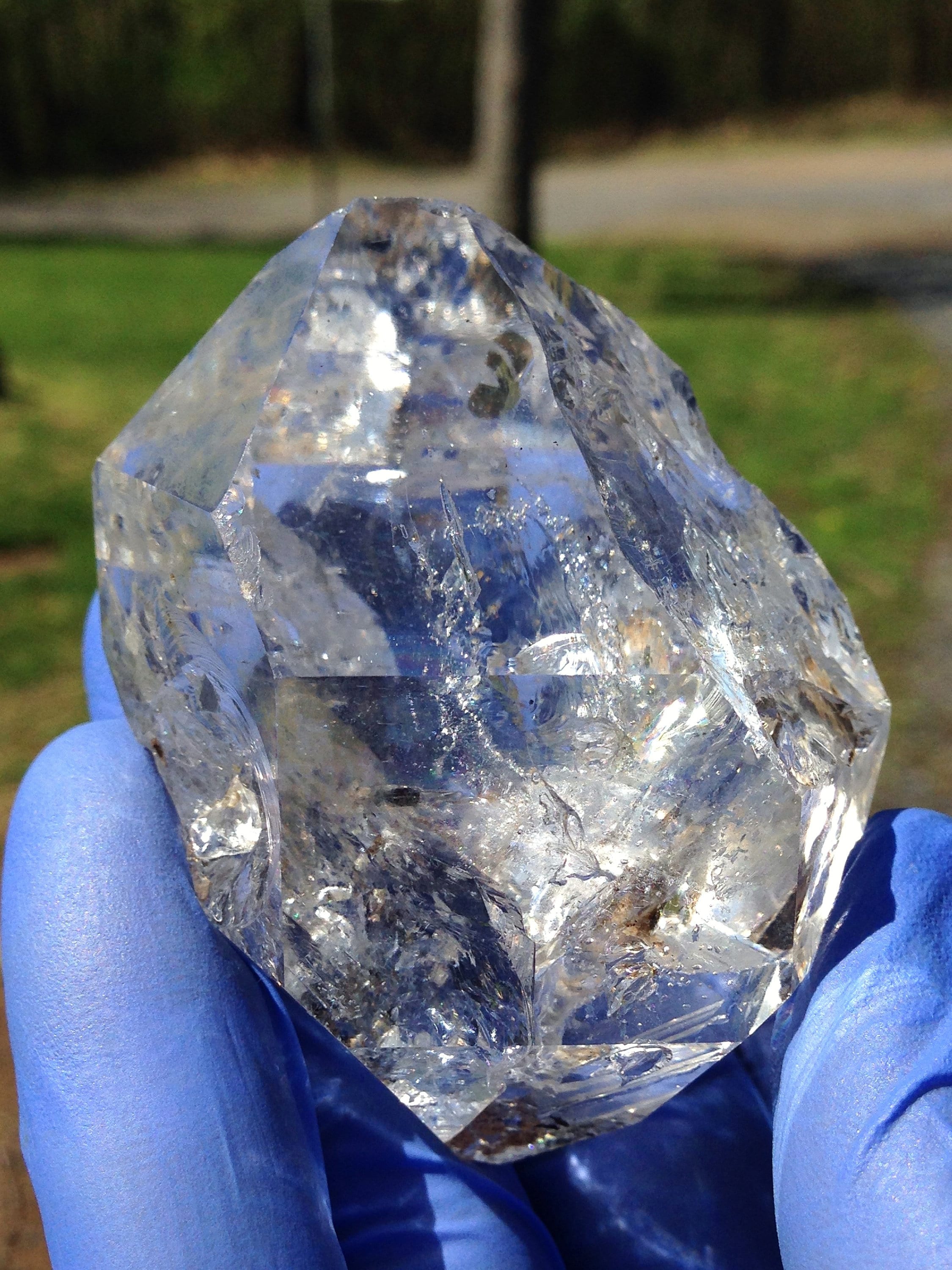 Large Herkimer Diamond Crystal w/ Water Clarity Devic Temple inclusions