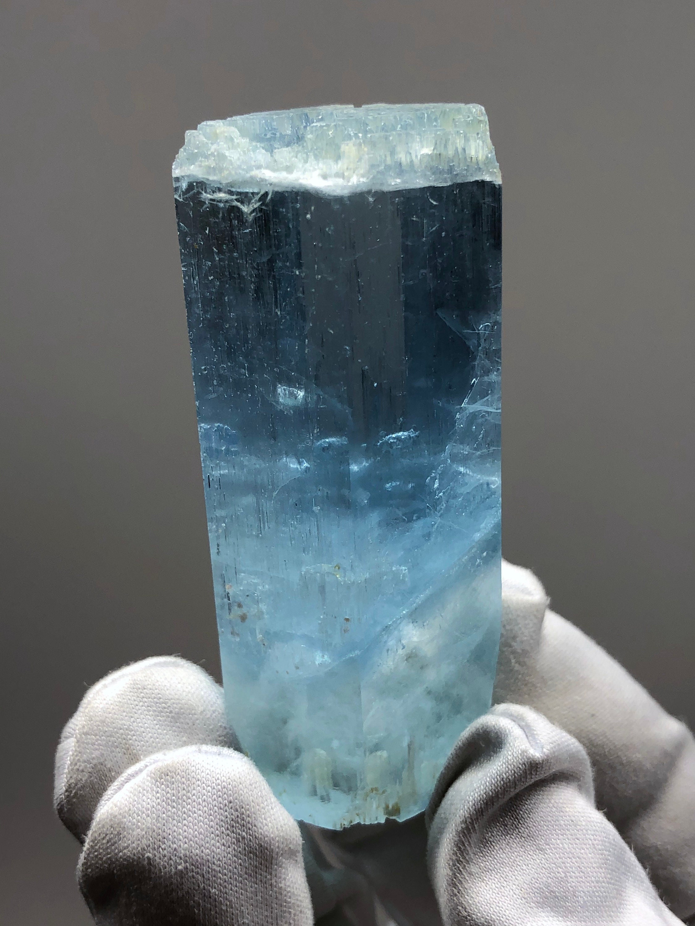 DT Aquamarine Crystal from Taplejung Nepal - Large Doubly Terminated w ...