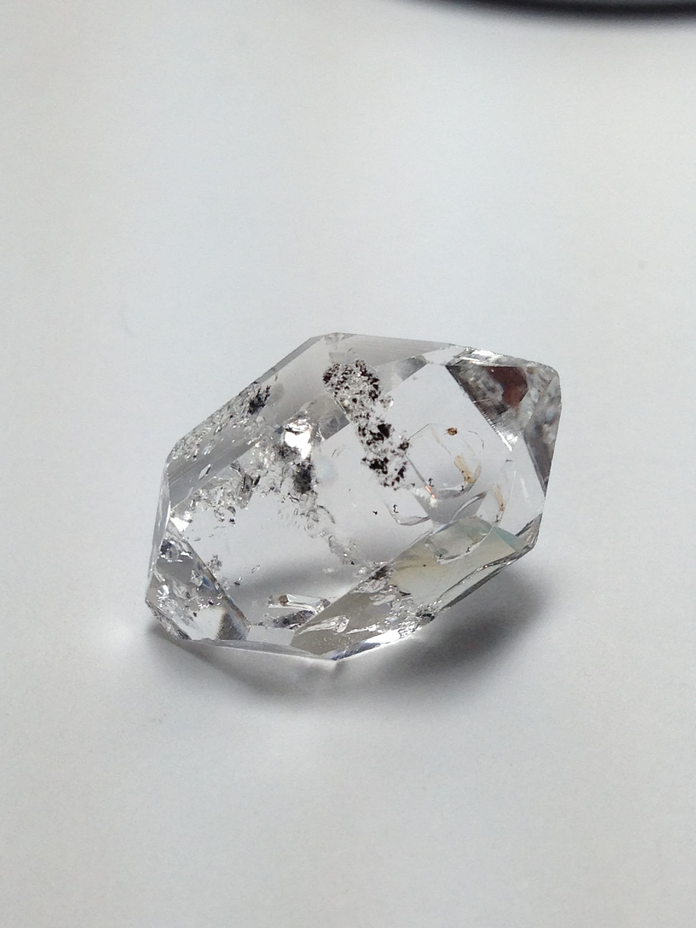 Herkimer Diamond Crystal w/ MOVING Rare GOLDEN ENHYDRO Isis Face Right