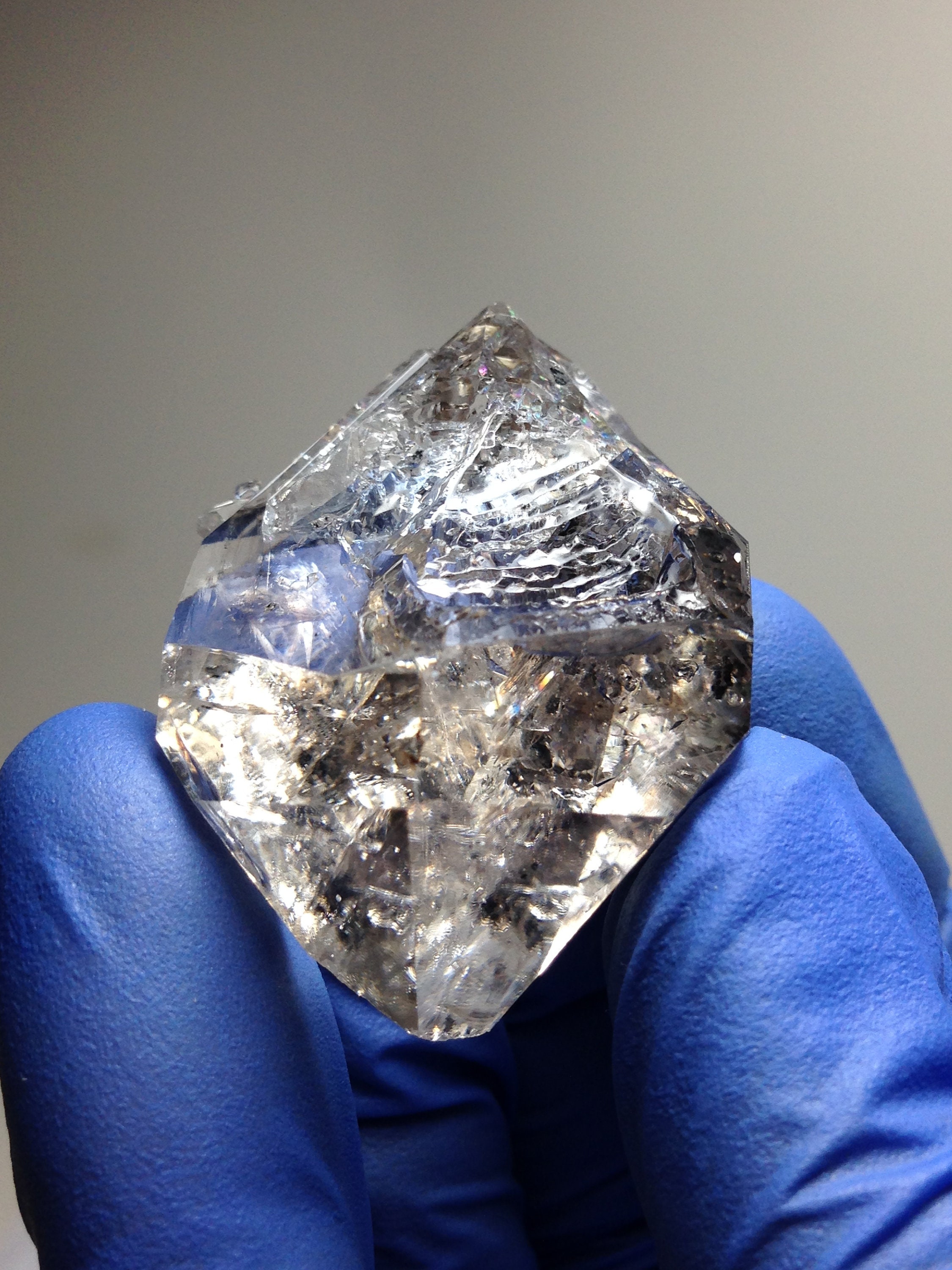 Herkimer Diamond Starbrary Master Crystal w/ Fantasy Reclections Etched Key Trigon Chamber